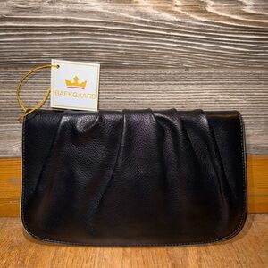 Baekgaard Black Leather Clutch